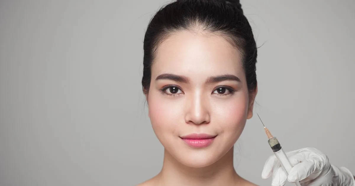 Close-up of radiant skin after EzGEL Filler treatment at Teo Aesthetics